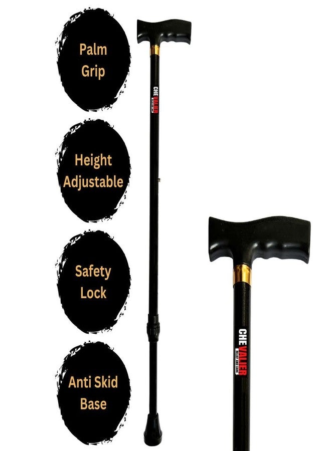 CHEVALIER Premium Walking Stick/Cane for Old People Men/Women Adults (Black) - Image 1
