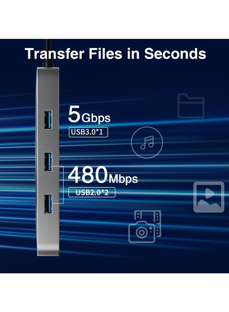 TIGER 10-in-1 USB C HUB to HDMI 4K Adapter with VGA, 100W PD Charging, USB 3.0/2.0, Gigabit Ethernet, SD/TF Card Reader, 3.5mm Audio – Type-C Docking Station for MacBook Pro, Air, Dell, HP & More - Image 4