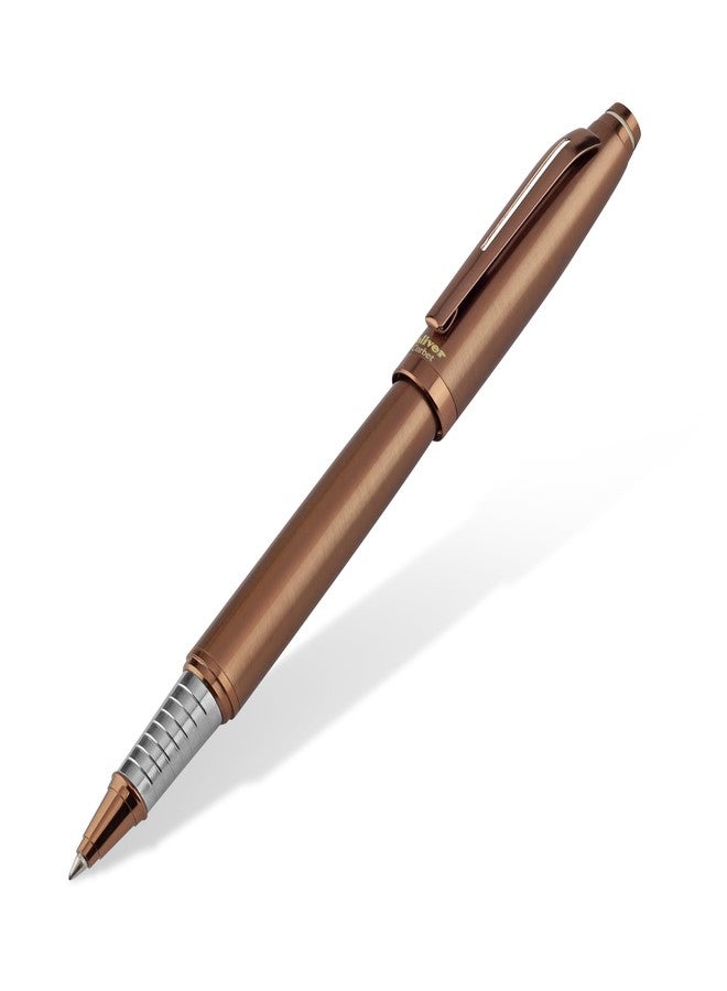 Oliver Corbet Coffee Roller Pen – Premium Brass Body, Shine Coffee Finish, Schmidt German Refill, Luxury Gift Box - Image 2