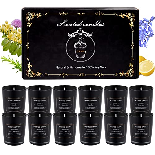EUPNHY 12 Pack Scented Candles Gift Set 2.5oz Strong Fragrance Aromatherapy Jar Candle Set Soy Wax Decorative Candles for Home Scented Candles Best Gifts for Women. - Image 1