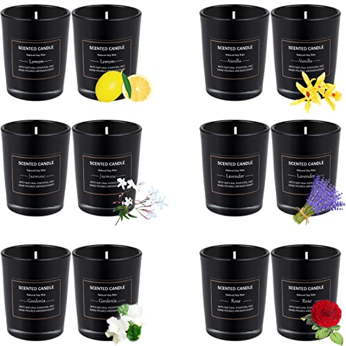 EUPNHY 12 Pack Scented Candles Gift Set 2.5oz Strong Fragrance Aromatherapy Jar Candle Set Soy Wax Decorative Candles for Home Scented Candles Best Gifts for Women. - Image 2