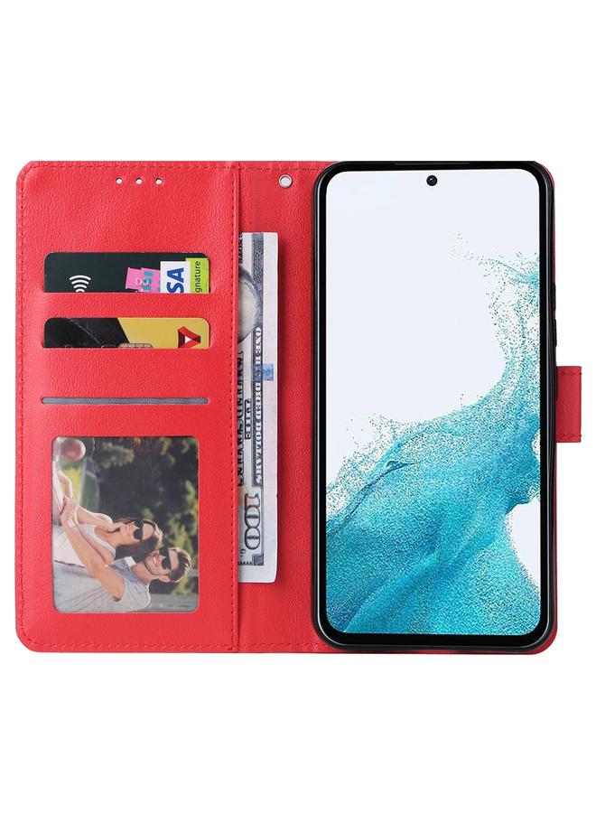 اس-توب جراب لهاتف Samsung Galaxy A54 مصنوع من الجلد متعدد الوظائف مزود بثلاث فتحات للبطاقات - Image 4