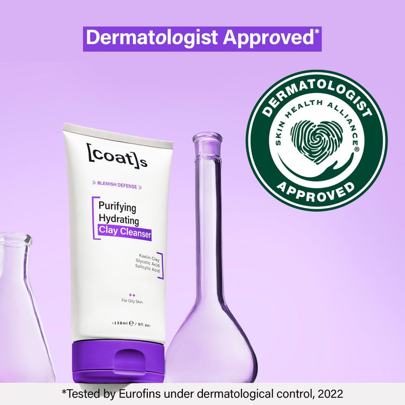 COATS Blemish Defense Clay Cleanser for Oily, Blemish-Prone Skin â€“ With Kaolin, Glycolic & Salicylic Acid â€“ Helps Prevent Breakouts â€“ 5 oz - Image 3