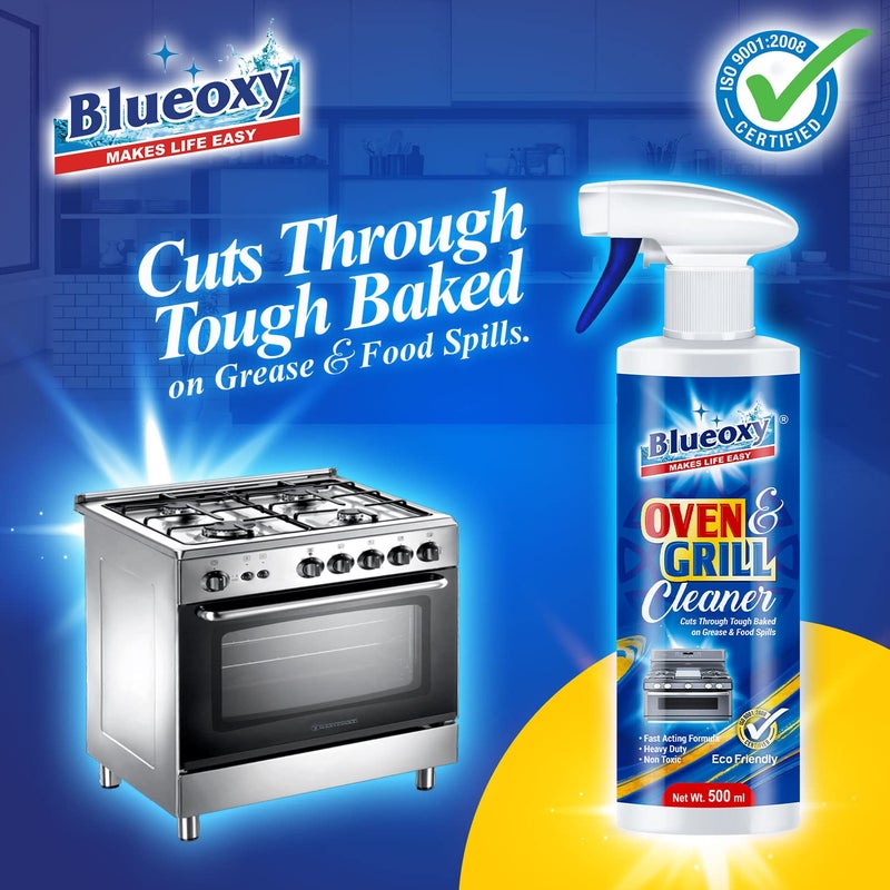 BLUEOXY High-Performance Oven & Grill Cleaner | BBQ Cleaner | Ceramic Grill Interiors | Drip Pans | BBQ Grill Grates | Ecological Formulation | 500 ML | RTU Spray | QTY 1 - Image 4