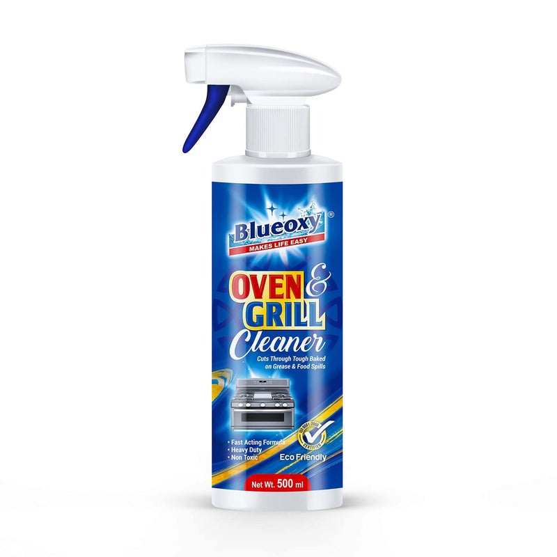 BLUEOXY High-Performance Oven & Grill Cleaner | BBQ Cleaner | Ceramic Grill Interiors | Drip Pans | BBQ Grill Grates | Ecological Formulation | 500 ML | RTU Spray | QTY 1 - Image 1