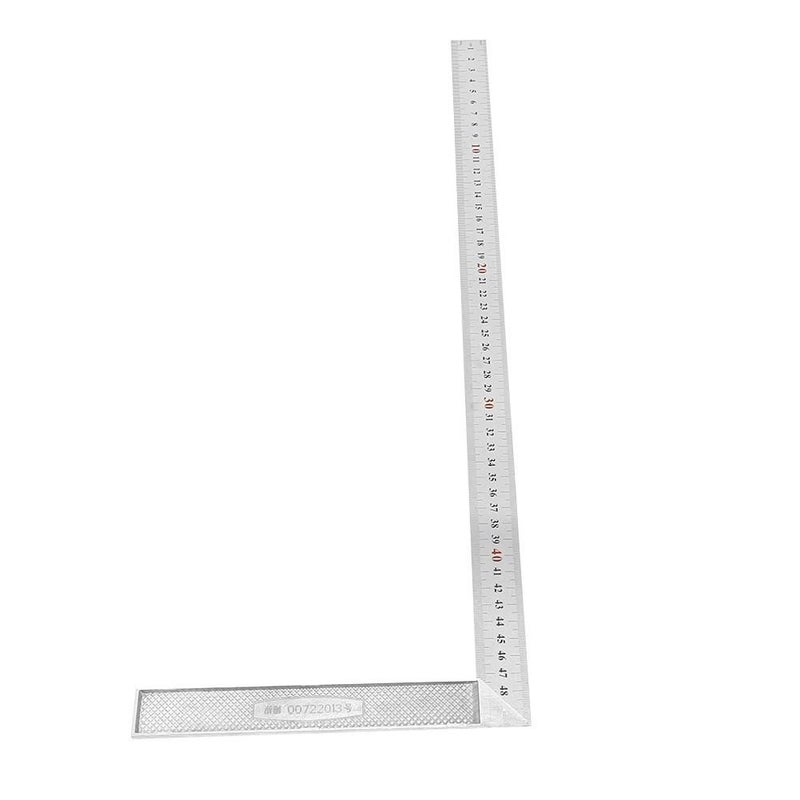 Medium Thick 90 Degree Straight Ruler Aluminum Alloy Right Angle Measuring Tool 50cm - Image 2