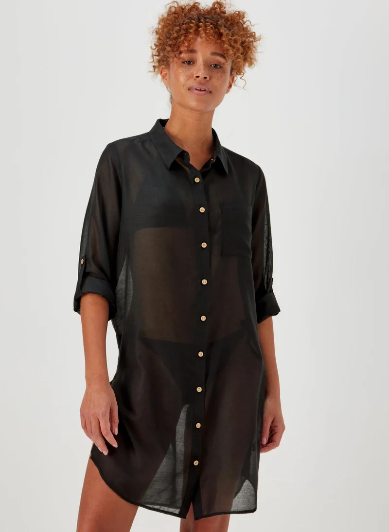 Matalan Black Beach Shirt