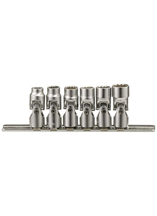 Genius Tools - Genius Tools 6Pc 1 4 Dr Sae Universal Hand Socket Set 12 Point Us 206S - Image 1