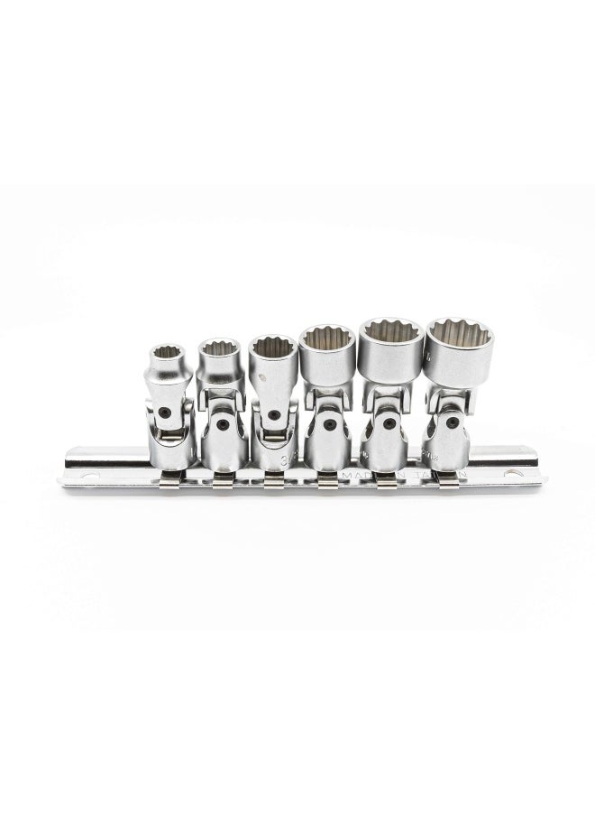 Genius Tools - Genius Tools 6Pc 1 4 Dr Sae Universal Hand Socket Set 12 Point Us 206S - Image 1
