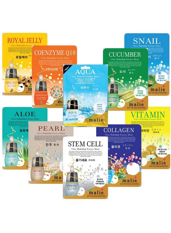 OBS LAB 10 قطع مجموعة قناع الإيسنس المرطب الفائق (10 قطع إجمالي) قناع وجه كوري للعناية بالبشرة والترطيب - Image 2