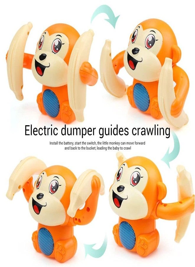 PANSHUB Voice and Touch-Controlled Rolling Monkey Toy - Flipping, Dancing, and Tumbling Banana Monkey with Light and Sound for Boys and Girls (Touch-Controlled Rolling Monkey) - Image 3