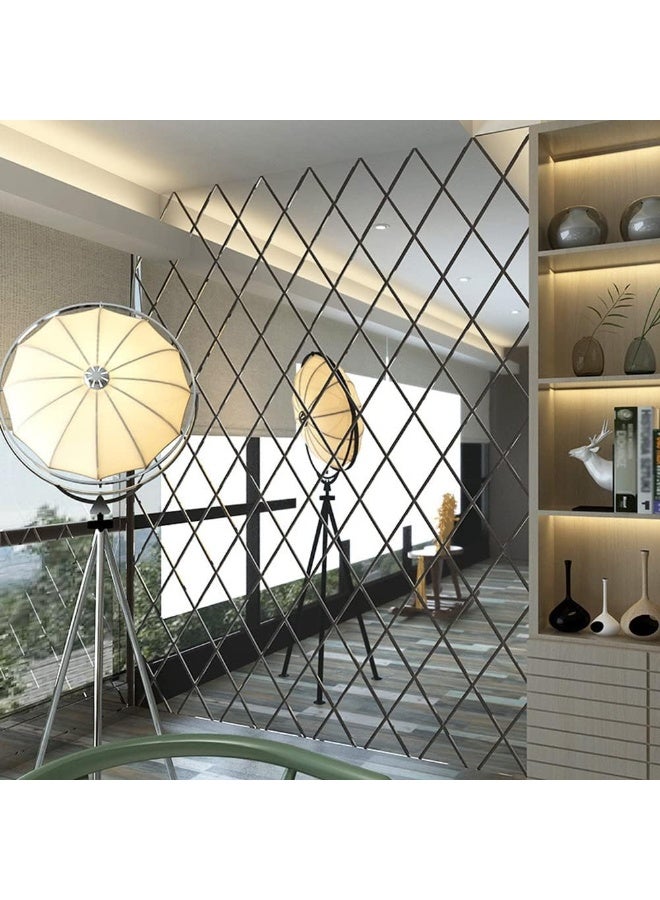 TPGP مرآة أكريليك ماسية، ملصقات حائط ذاتية اللصق، عبوة من 17 بلاطة ثلاثية الأبعاد، ملصقات افعلها بنفسك لتزيين غرفة النوم وغرفة المعيشة - Image 2