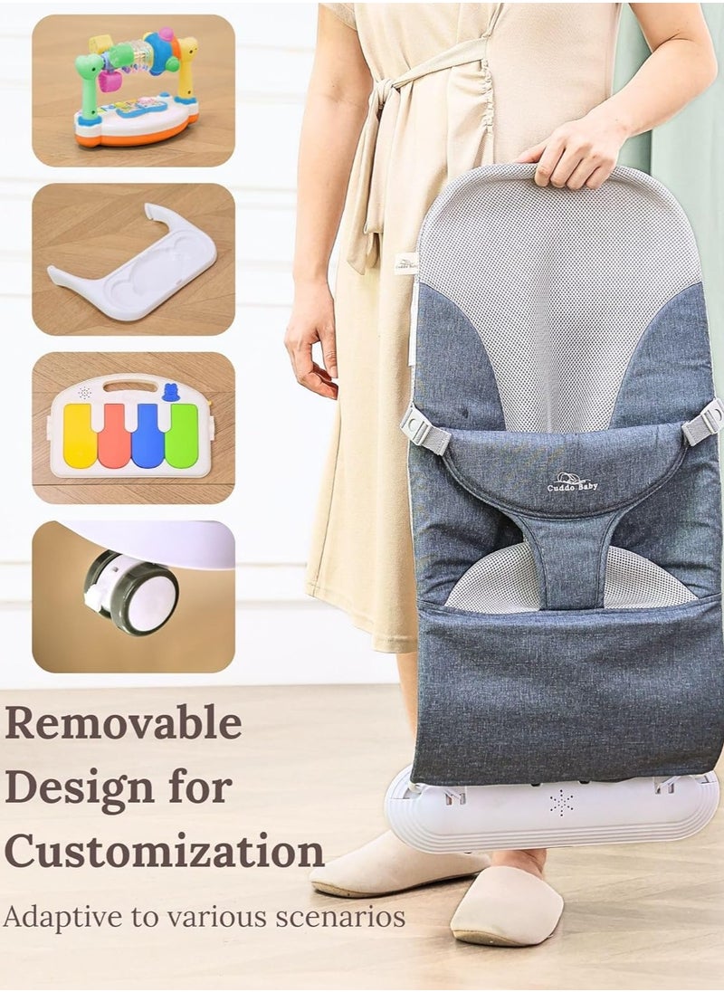 hibobi - 4 in 1 Multifunctional Baby Bounce Chair With 360° Rotatable Wheels - Image 1