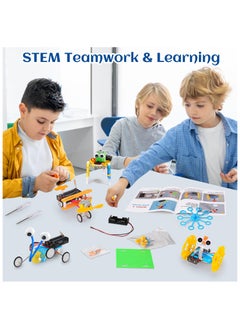 SYOSI مجموعة روبوتات STEM، 6 مجموعة من تجارب العلوم، أنشطة للأطفال من 6 إلى 8 و 8 إلى 12 سنه، لعبة بناء هندسية إلكترونية لمحركات الروبوت، حرف للبنين من 5 و 6 و 7 و 8 و 9 و 10 و 12+ سنوات هدية للبنات في الهواء الطلق  - Image 4