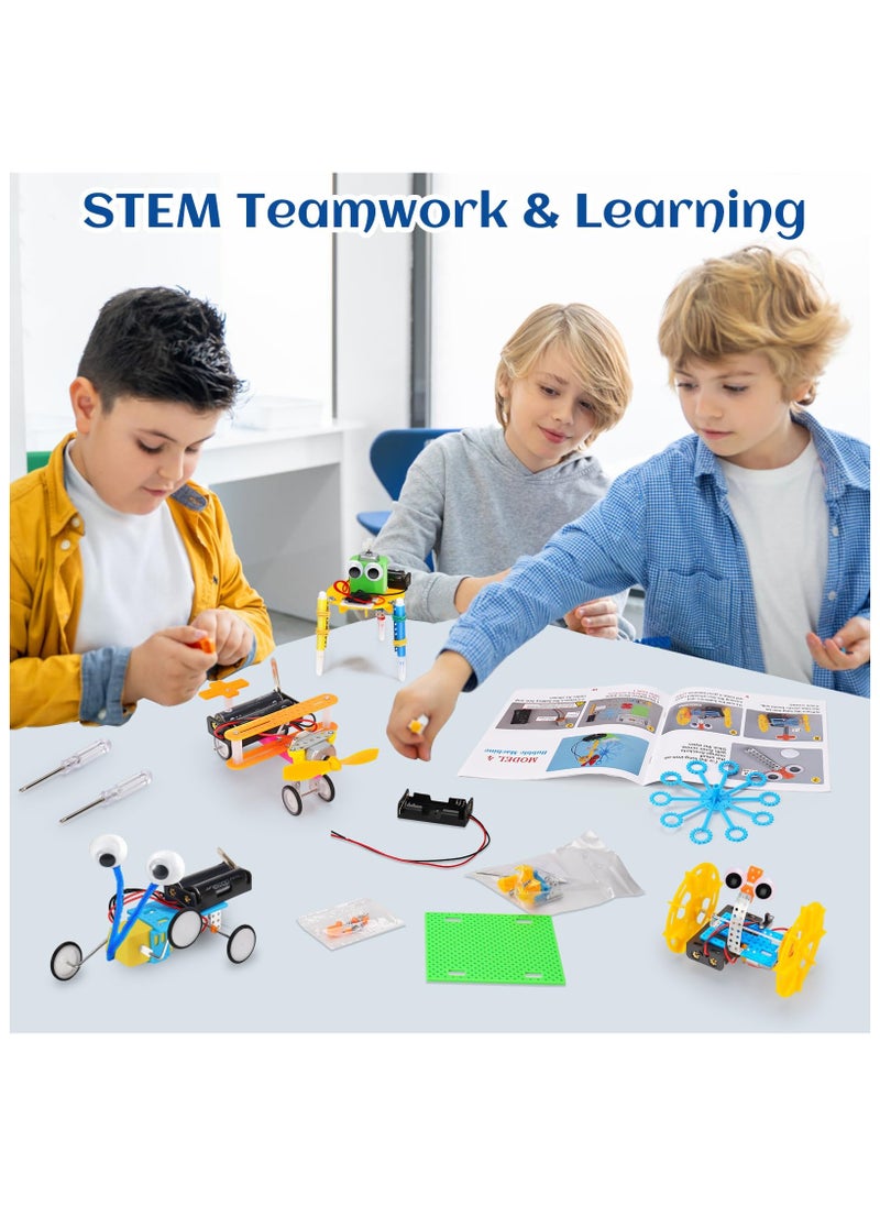 SYOSI - STEM Robotics Kit, 6 Set Science Experiments Project, Activities for Kids 6-8 8-12 Engineering Building Toy Electronic Motor Robot Craft for Boy 5 6 7 8 9 10 12+ Year Old Girl Gift Outdoor - Image 1