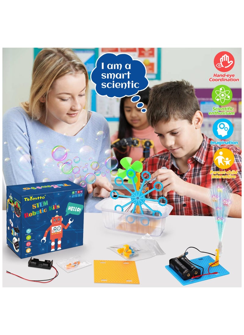 SYOSI - STEM Robotics Kit, 6 Set Science Experiments Project, Activities for Kids 6-8 8-12 Engineering Building Toy Electronic Motor Robot Craft for Boy 5 6 7 8 9 10 12+ Year Old Girl Gift Outdoor - Image 1