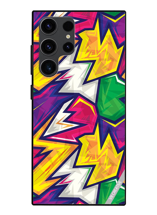 VR CREATIVE Protective Case Cover For Samsung Galaxy S24 Ultra Colorful Abstract Geometric Design Multicolour - Image 1
