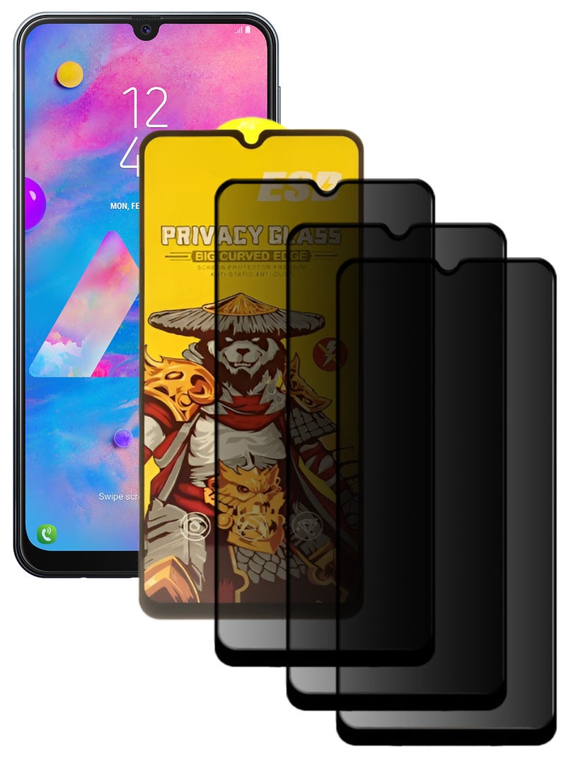 ESD 3 Pieces Tempered Dustproof Privacy Glass Screen Protector Compatible For Samsung Galaxy M30 - Image 1