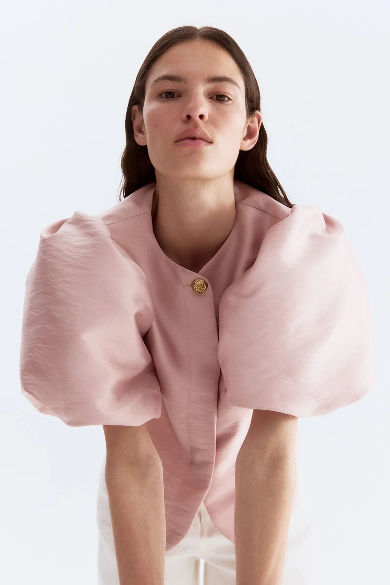 H&M Balloon-sleeved blouse