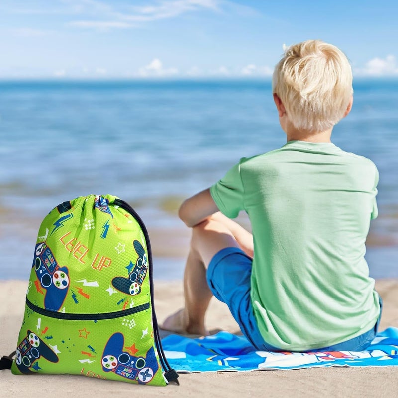 WAWSAM Drawstring Backpack  Drawstring Bags for Kids Swim Bag for Beach - Image 4