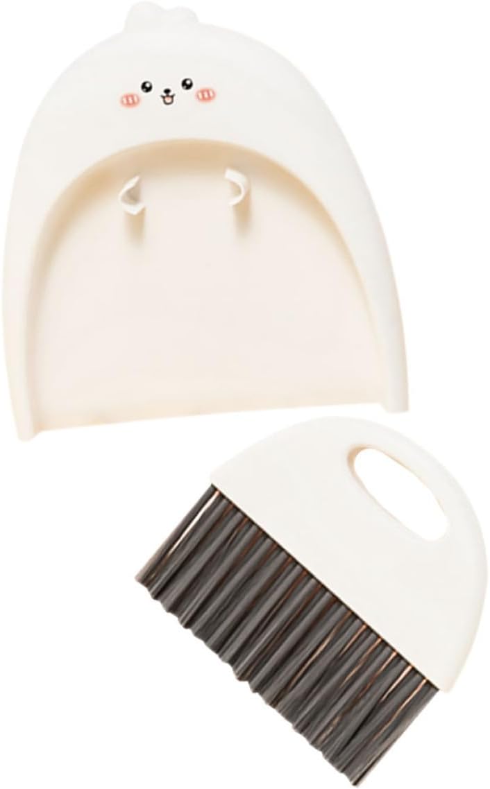 Mini Dustpan and Brush Set, Small Cleaning Broom with Dustpan, Compact Desk and Car Interior Detailing Brush for Home and Auto Cleaning - Image 1