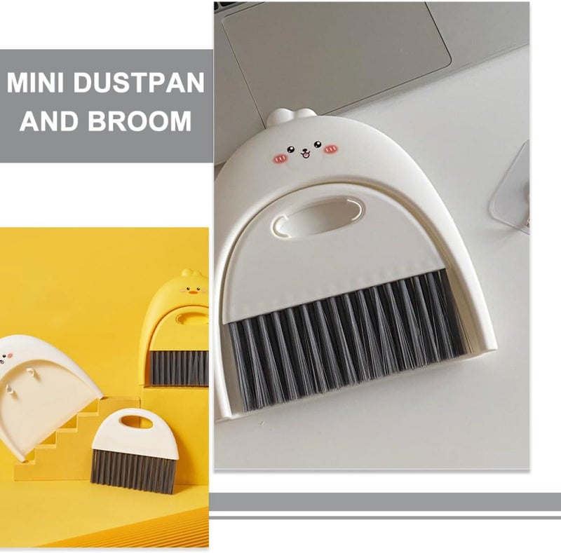 Mini Dustpan and Brush Set, Small Cleaning Broom with Dustpan, Compact Desk and Car Interior Detailing Brush for Home and Auto Cleaning - Image 3