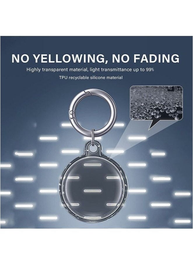 For Apple Airtag Transparent Portable Protective Waterproof Holder, 360 Full Body Shockproof Anti-Scratch Protective Cover Case, for Luggage Dog Collar Keys Airtags Tracker Buckle (Black)  - Image 5