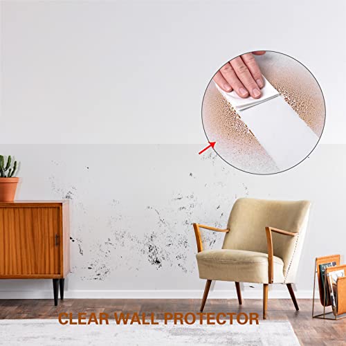 COSNIGHT Clear Wall Protector Self Adhesive Kitchen Backsplash Protector Clear Protective Film for Furniture Surface Cabinets Coutertops Shelf and Drawer Liner 17.7In×393.7In - Image 2