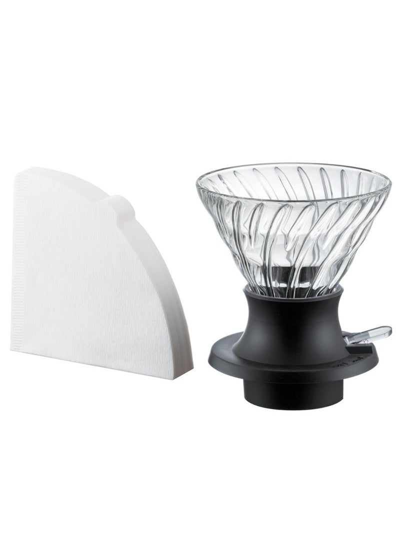 Pour Over Coffee Maker，Clever Coffee Dripper, V60 Drip Filter with On/Off Switch Silicone Glass Filter, Brew Like French Press & Pour Over, Borosilicate Glass, BPA-Free, Easy Clean（Send filter paper）  - Image 1