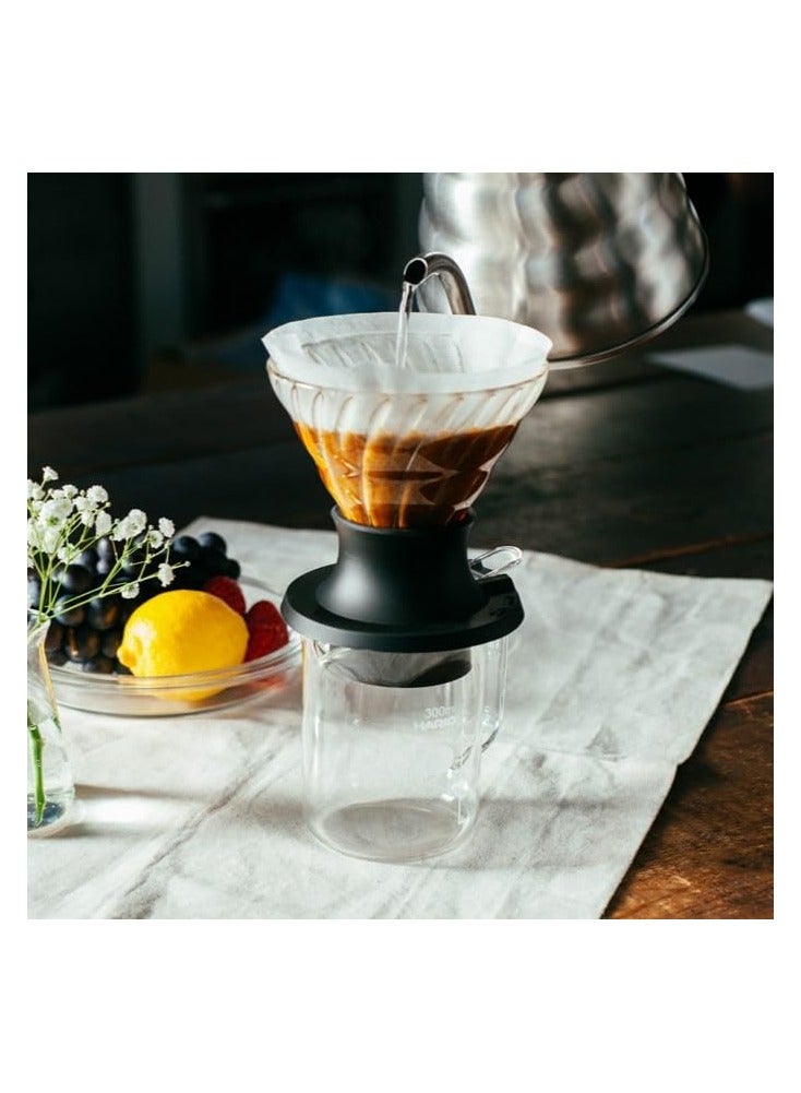 Pour Over Coffee Maker，Clever Coffee Dripper, V60 Drip Filter with On/Off Switch Silicone Glass Filter, Brew Like French Press & Pour Over, Borosilicate Glass, BPA-Free, Easy Clean（Send filter paper）  - Image 3