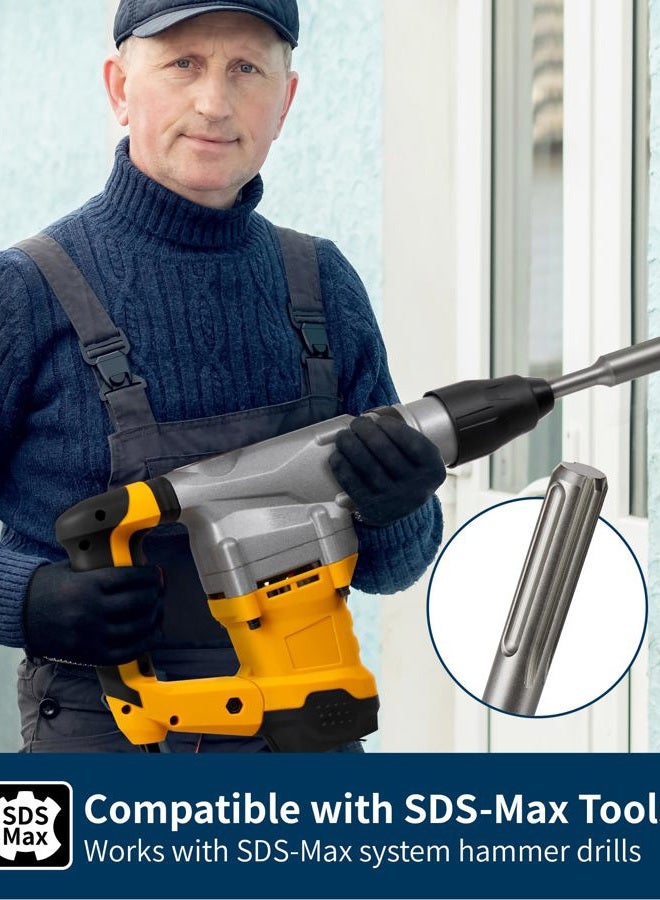 Firecore SDS Max Ground Rod Driver for 5/8 Inch & 3/4 Inch Grounding Rods, Firecore One-Piece T Post Driver Adapter Bits for SDS-Max Rotary Hammer Drill Tool Jackhammer Attachment, SDS Ground Driving Bits - Image 3