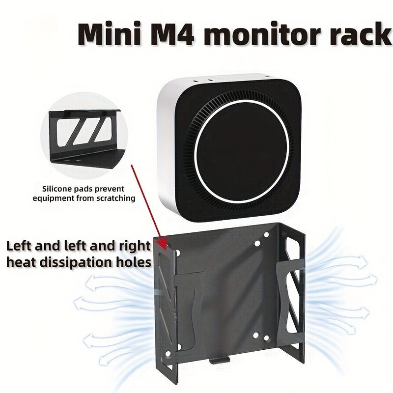 Compatible EVSA Metal Stand For Mac Mini M4 M4Pro Black Durable Sturdy - Image 3