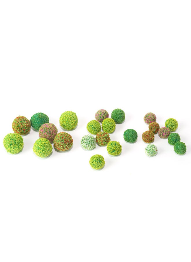 Generic - Miniature Simulation Sand Table Model Grassland Scenery Green Belt Bush Ball Decoration Material Photography Studio Props-Color:Random Color Bush Ball 1.5CM1 - Image 1