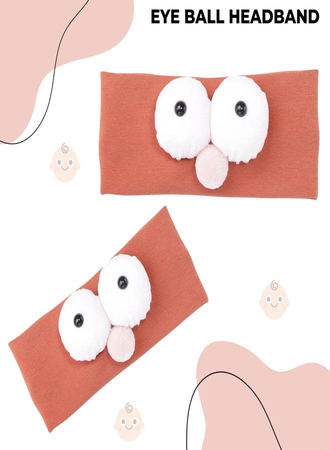 BEMBIKA’s Baby Headband The Ultimate Hairband For Baby Girl Kids’ Elastic Headbands Girls Head Band and Hair Accessories Chick Eyeball Design Orange - Image 2