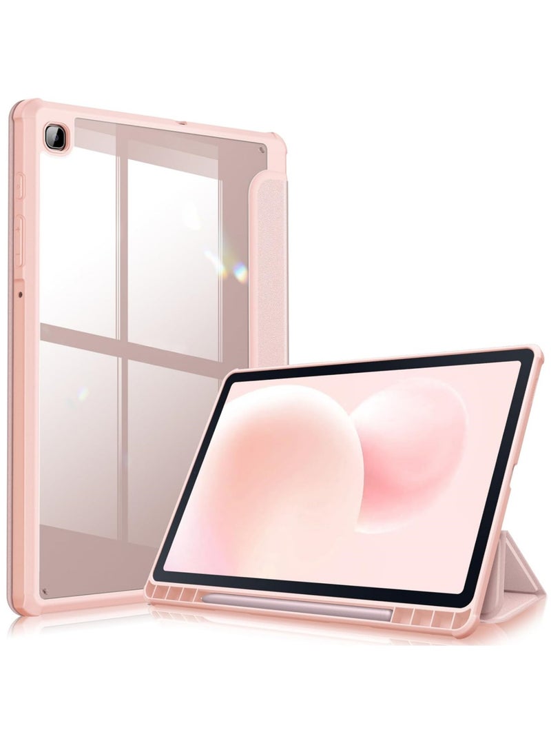 روك بو غطاء نحيف هايبرد لسامسونج جالاكسي تاب S6 لايت 10.4 بوصة 2024/2022/2020 مع حامل قلم S غطاء مقاوم للصدمات مع غلاف خلفي شفاف شفاف - Image 1