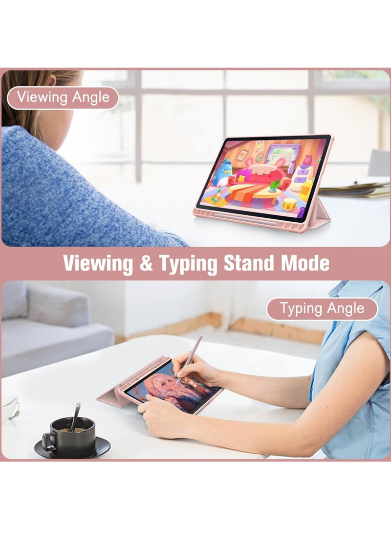 روك بو غطاء نحيف هايبرد لسامسونج جالاكسي تاب S6 لايت 10.4 بوصة 2024/2022/2020 مع حامل قلم S غطاء مقاوم للصدمات مع غلاف خلفي شفاف شفاف - Image 4