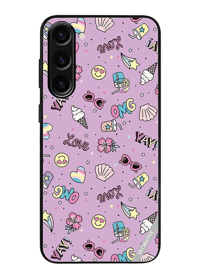 VR CREATIVE Protective Case Cover For Samsung Galaxy S23 Cute Star Girl Design Multicolour - Image 1