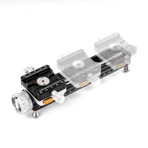 NiSi NM-200S Macro Focusing Rail | Precise Focus with Quick-Adjustment Button, Universal Tripod Compatibility, 360-Degree Rotating Clamp, Durable and Versatile Design | Close-Up and Macro Photography - Image 3