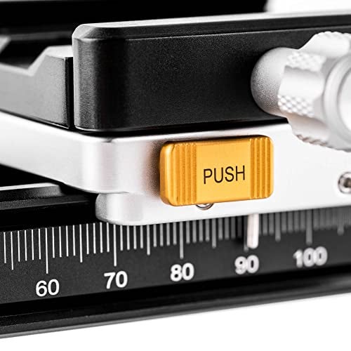NiSi NM-200S Macro Focusing Rail | Precise Focus with Quick-Adjustment Button, Universal Tripod Compatibility, 360-Degree Rotating Clamp, Durable and Versatile Design | Close-Up and Macro Photography - Image 2