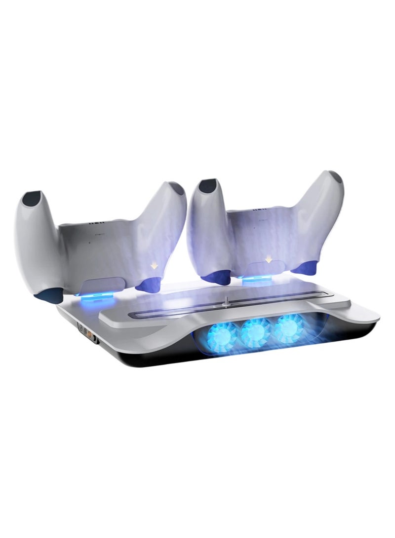 Multifunctional Cooling Stand for PS5 (Fat) – Efficient Cooling System, Dual Controller Charging Dock & Space-Saving Vertical Design - Image 3