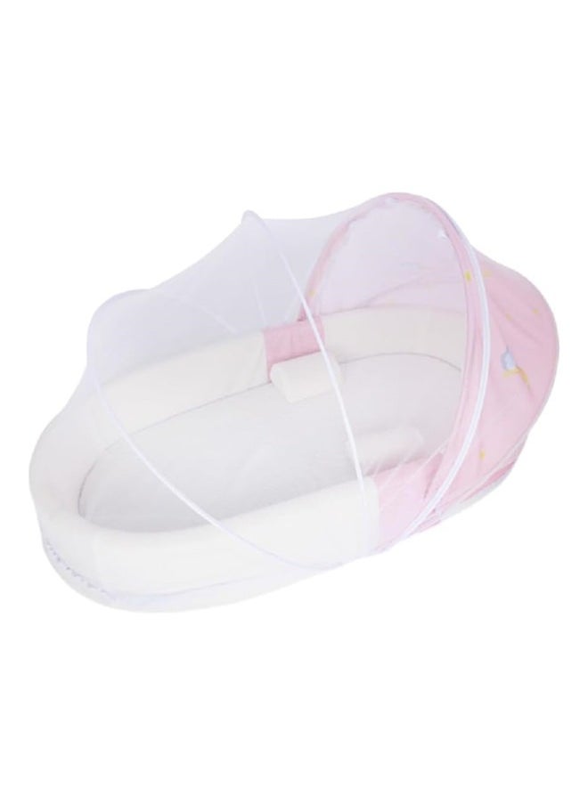 Beauenty Baby Nest for Sleeping Breathable Foldable Newborn Mattress for Crib & Bassinet, Baby Bionic Bed For Bedroom Removable And Washable (Pink) 
