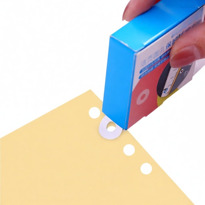 Paper Hole Reinforcements: 250 White 6mm Inner 15mm Outer PVC Waterproof Self-Adhesive Stickers - Tear-Resistant Hole Protection for Loose Leaf Paper, Files, Photo Albums & Notebooks - Image 1