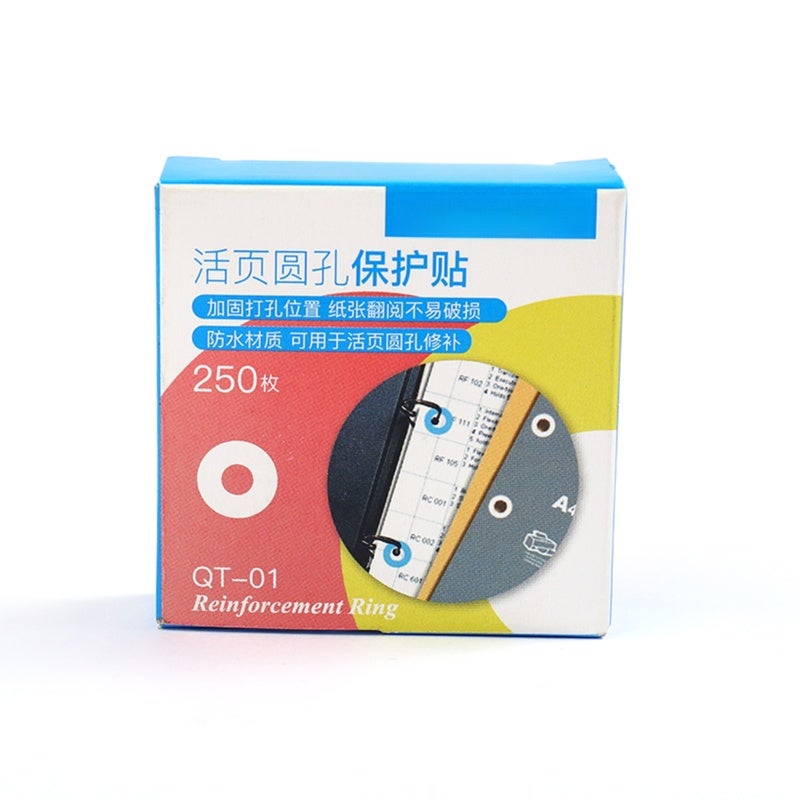 Paper Hole Reinforcements: 250 White 6mm Inner 15mm Outer PVC Waterproof Self-Adhesive Stickers - Tear-Resistant Hole Protection for Loose Leaf Paper, Files, Photo Albums & Notebooks - Image 3