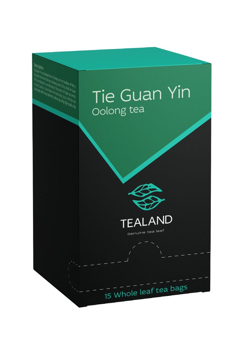 Tealand A Box of Tie Guan Yin  Antioxidant Rich 100% Natural Ingredients Antioxidants Rich Helps Destress - Soothing & Calming Tisane  (15 Sachets)  - Image 1