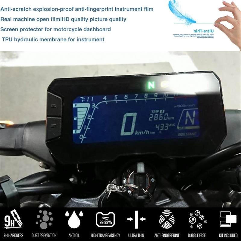 QASULER Motorcycle Dashboard Screen Protector - Image 2