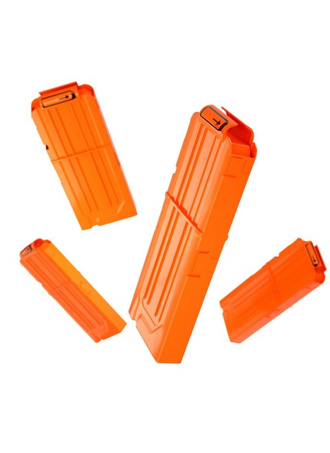12Dart Clips Compatible With Nerf Elite Magazines Quick Reload Soft Dart Ammo Clip For Nerf Toy Guns (4Pack Orange)