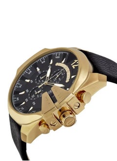 DIESEL Men's Round Shape Leather Band Chronograph Wrist Watch 54 mm - Black - DZ4344  - Image 1