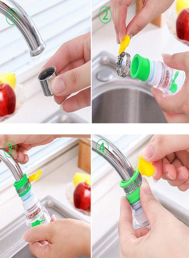HBD Kitchen Sink Water Saving 360 Degree Rotating Water Faucet Aerator Splash-Proof Filter, Expandable Head Nozzle, Adjustable Sprinkler Tap Shower (1 PC) - Image 4