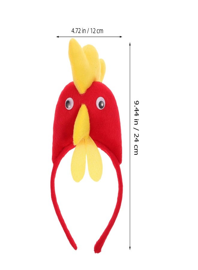 أموسفون طوق رأس على شكل ديك من آموسفن، طوق شعر تنكري على شكل دجاجة، مناسب للحفلات والعروض. - Image 2