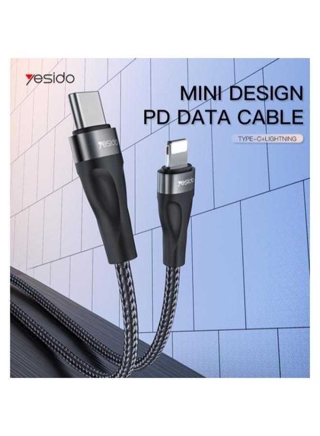 Yesido CA82 12W 30CM PD Type-c To For Lighting Data Cable | Type-C Short Data Cable  - Image 2